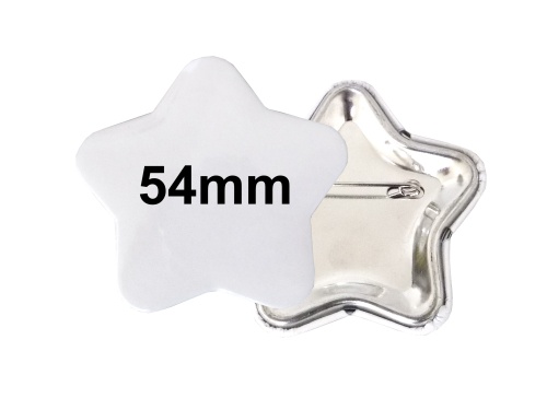 54x56mm Stern-Button mit Sicherheitsnadel 54x56mm Stern-Button mit Sicherheitsnadel